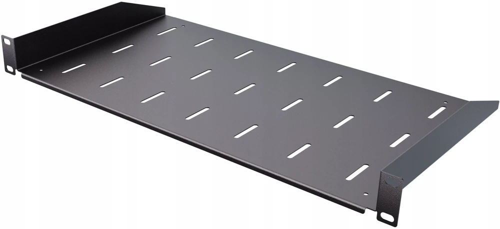LEXI-Net 19" lentyna su perforacija 1U/250mm, keliamoji galia 15kg, juoda