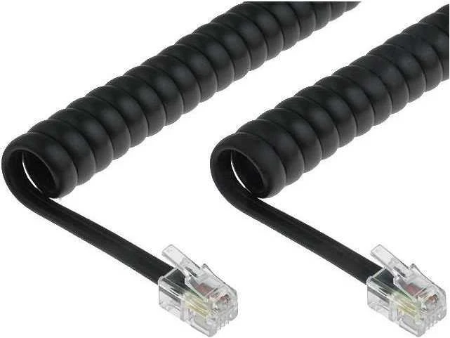 Lexi-NET Tel. laidas susuktas su 2xRJ10 4p4c, 4m, juodas