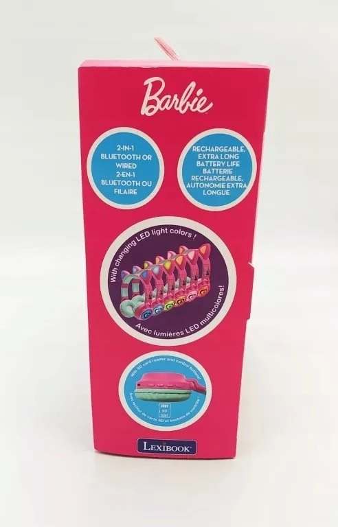 Lexibook,Barbie „Lexibook“ – „Barbie“ „Bluetooth“ ausinės su šviesa (HPBTKTBB)