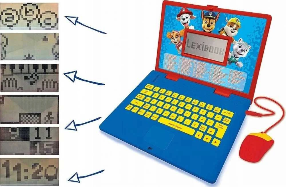 Laptop Nešiojamas kompiuteris „Paw Patrol“ dvikalbis edukacinis nešiojamas kompiuteris su 124 veiklomis