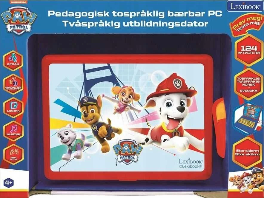 Laptop Nešiojamas kompiuteris „Paw Patrol“ dvikalbis edukacinis nešiojamas kompiuteris su 124 veiklomis