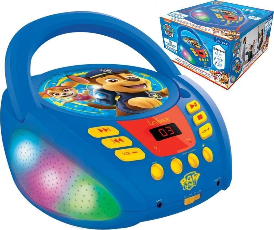 Lexibook Psi Patrol Boombox CD grotuvas AUX Bluetooth