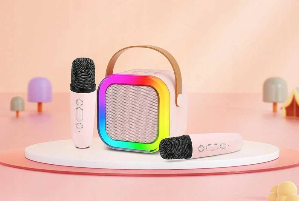Garsiakalbis Lexibook PRZENOŚNY Rinkinys KARAOKE Nešiojama kolonėlė Bluetooth RGB DWA MIKROFONY USB MINI JACK