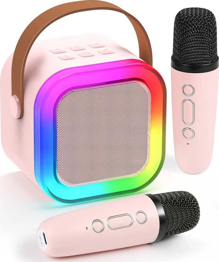 Garsiakalbis Lexibook PRZENOŚNY Rinkinys KARAOKE Nešiojama kolonėlė Bluetooth RGB DWA MIKROFONY USB MINI JACK