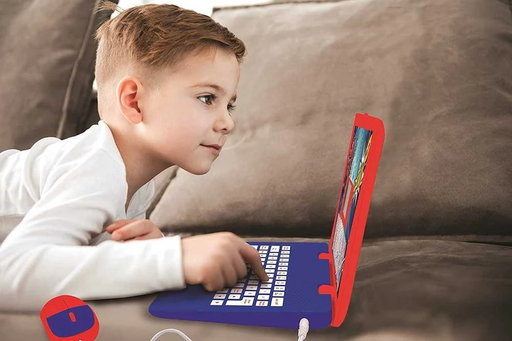Laptop Nešiojamas kompiuteris Žmogus-voras, edukacinis nešiojamas kompiuteris, dvikalbis, pl/angl, 124 veiklos