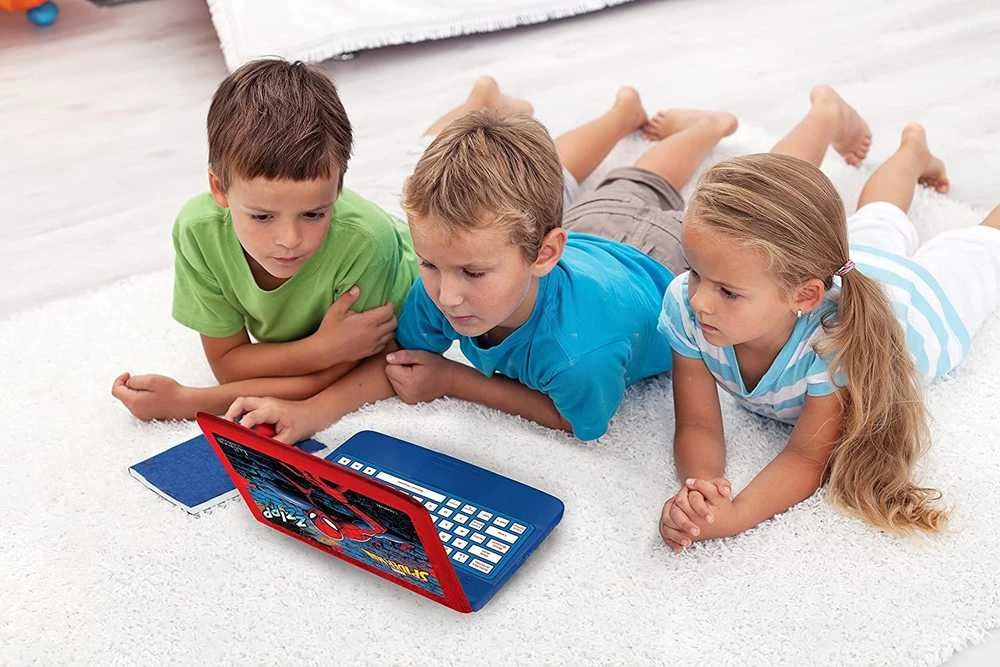 Laptop Nešiojamas kompiuteris Žmogus-voras, edukacinis nešiojamas kompiuteris, dvikalbis, pl/angl, 124 veiklos