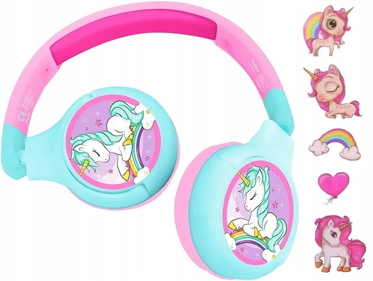 „Lexibook – Unicorn“ – 2 viename sulankstomos „Bluetooth®“ ausinės (HPBT010UNI)