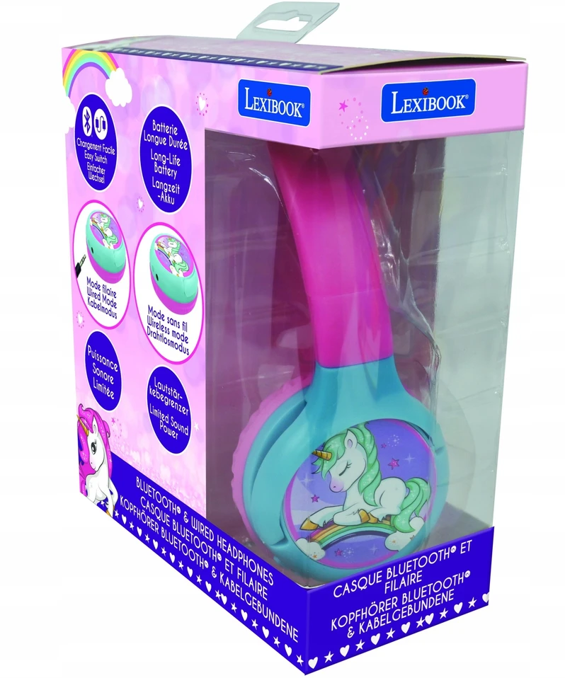 „Lexibook – Unicorn“ – 2 viename sulankstomos „Bluetooth®“ ausinės (HPBT010UNI)