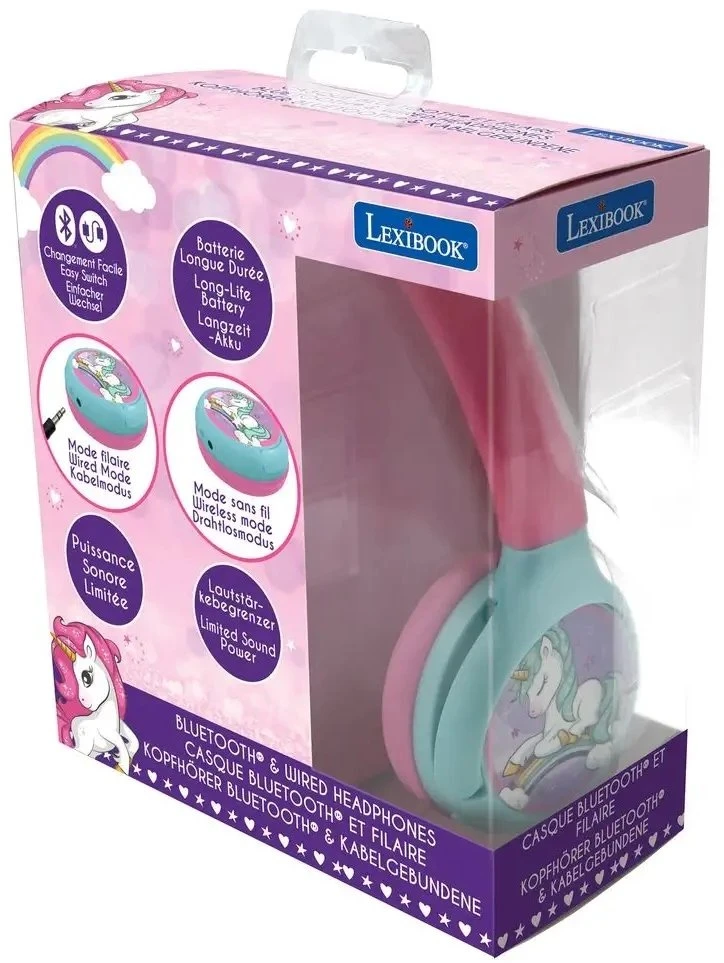 „Lexibook – Unicorn“ – 2 viename sulankstomos „Bluetooth®“ ausinės (HPBT010UNI)
