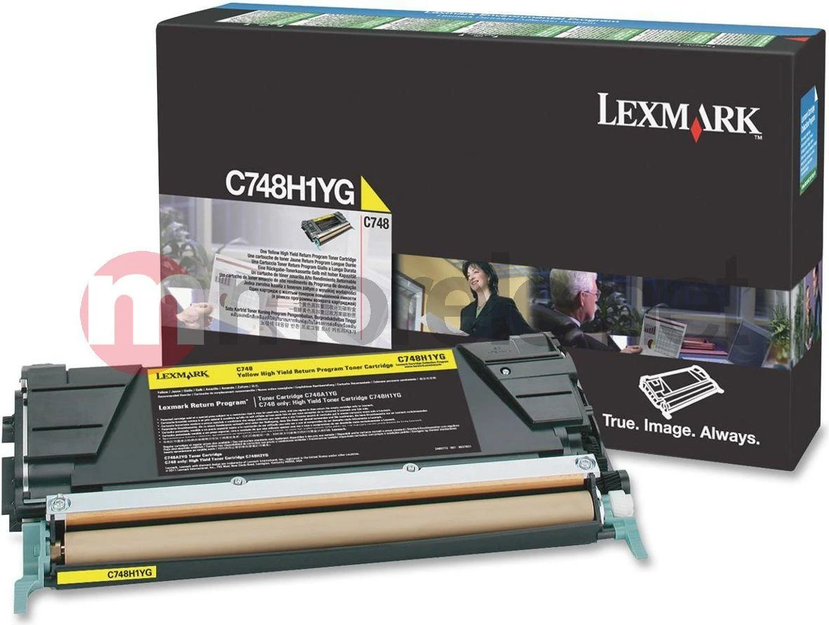 Lexmark HC (C748H1YG) Return, geltona kasetė