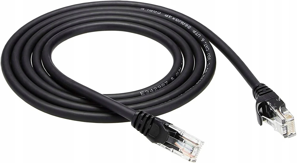 LTC 8P8C CAT6e UTP tinklo jungiamasis kabelis (patchcord) 0,5m juodas