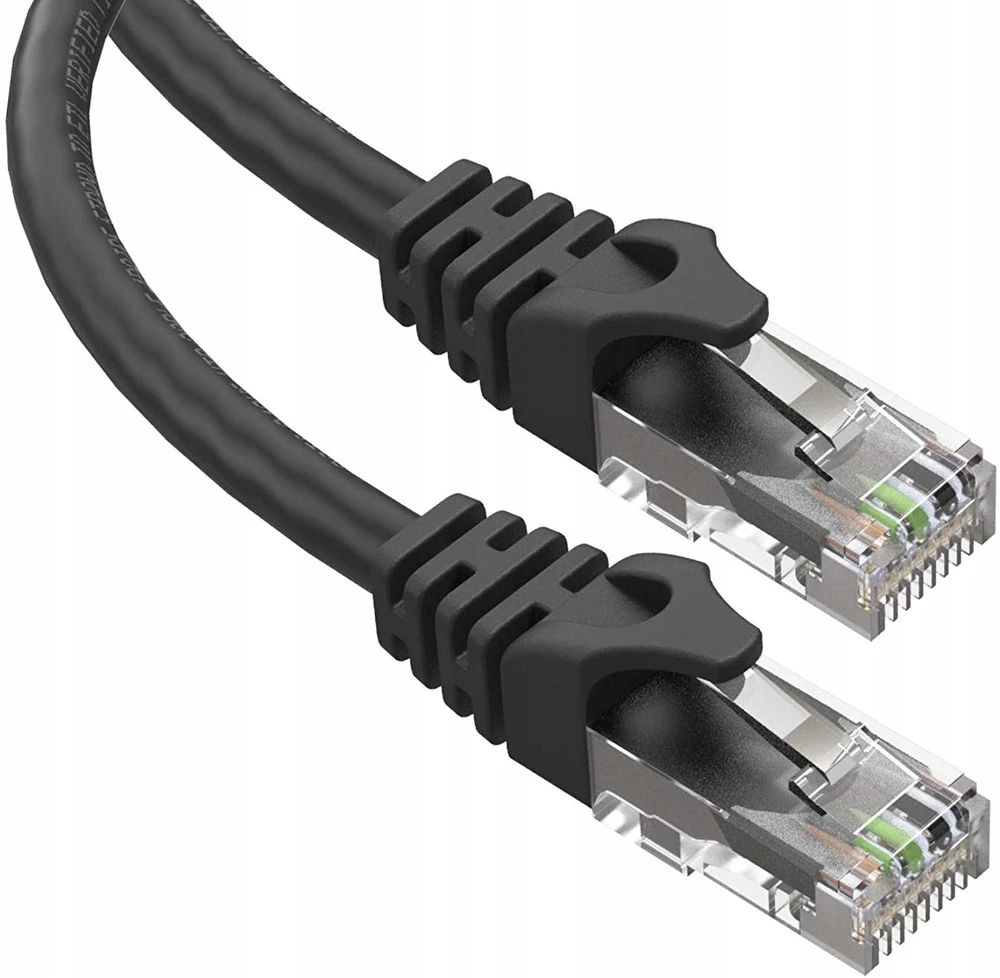 LTC 8P8C CAT6e UTP tinklo jungiamasis kabelis (patchcord) 0,5m juodas