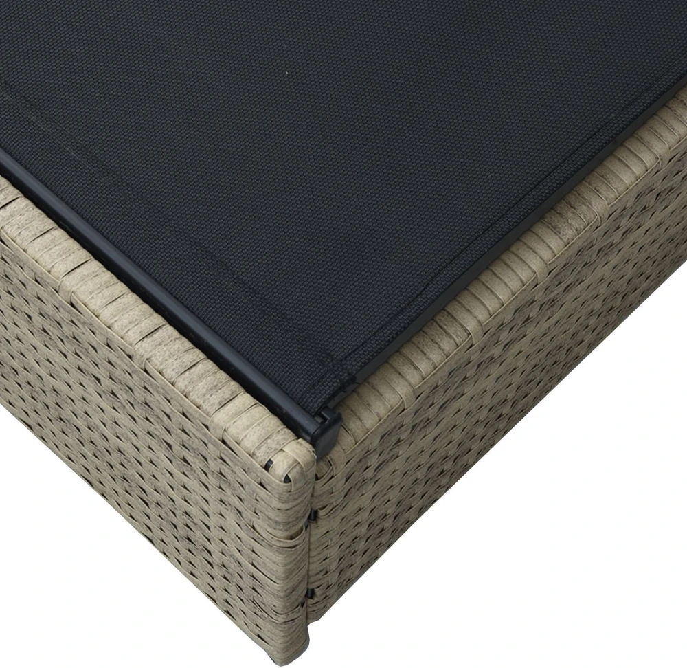 Saulės gultas Smėlio 200.5 x 70 x 75 cm poliratanas