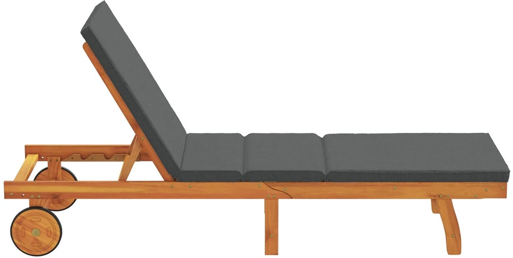Saulės gultas Ruda 199 x 63 x 85 cm Kietos akacijos mediena