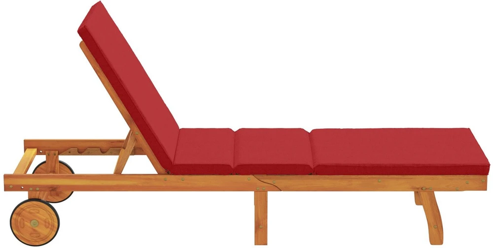 Saulės gultas Ruda 199 x 63 x 85 cm Kietos akacijos mediena