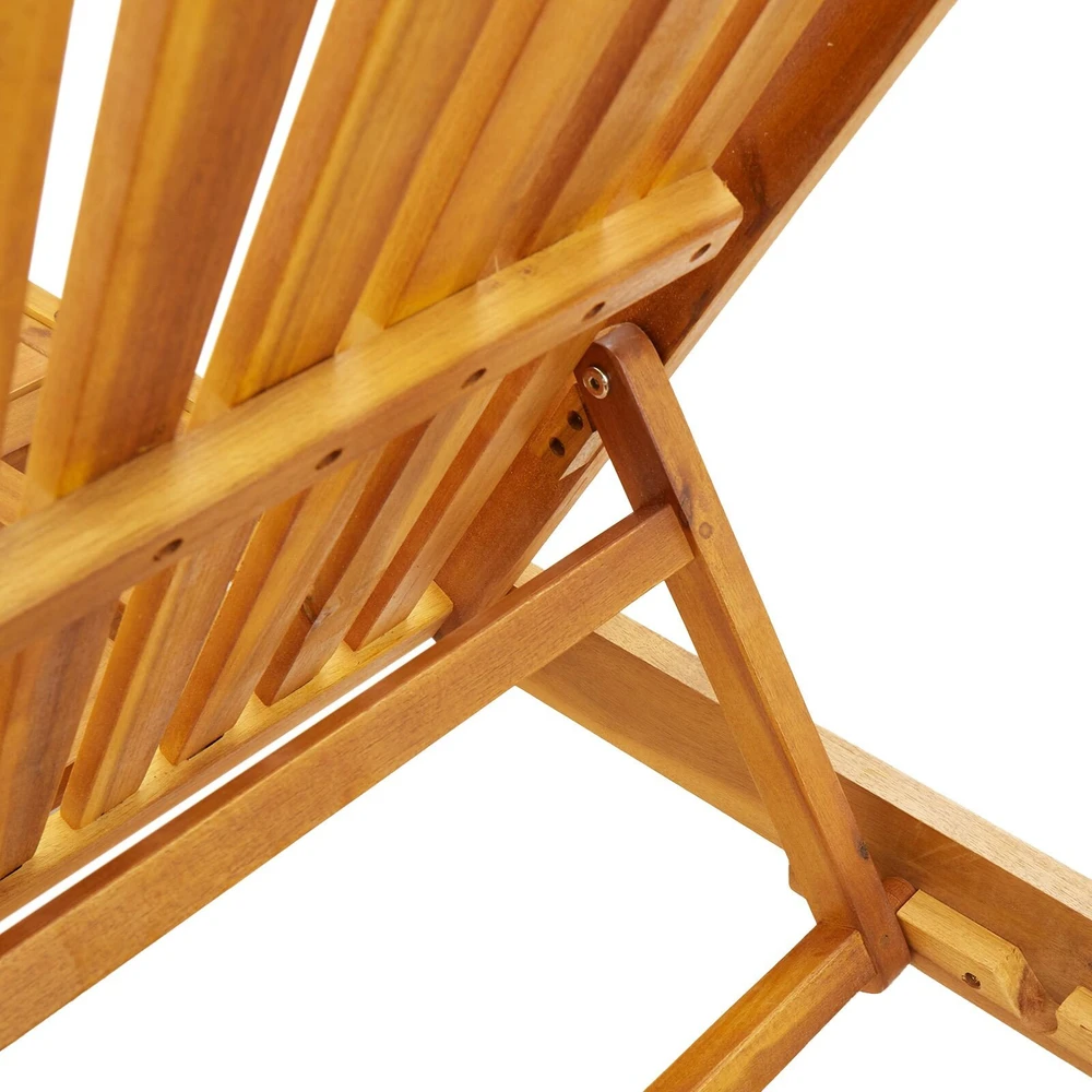 Saulės gultas Ruda 199 x 63 x 85 cm Kietos akacijos mediena