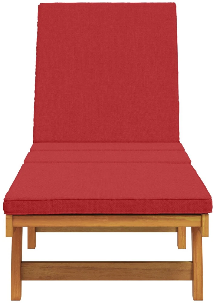 Saulės gultas Ruda 199 x 63 x 85 cm Kietos akacijos mediena