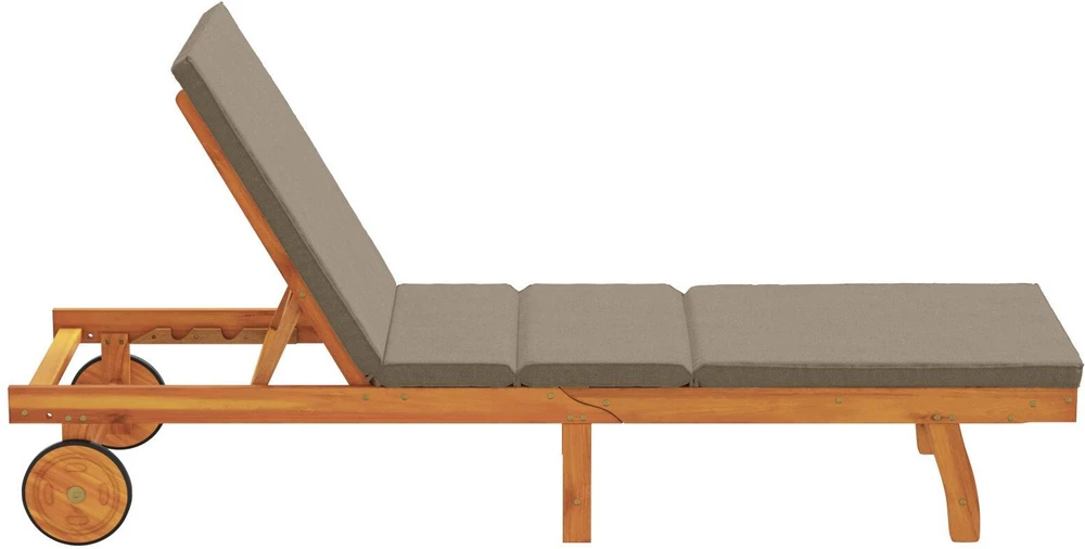 Saulės gultas Ruda 199 x 63 x 85 cm Kietos akacijos mediena