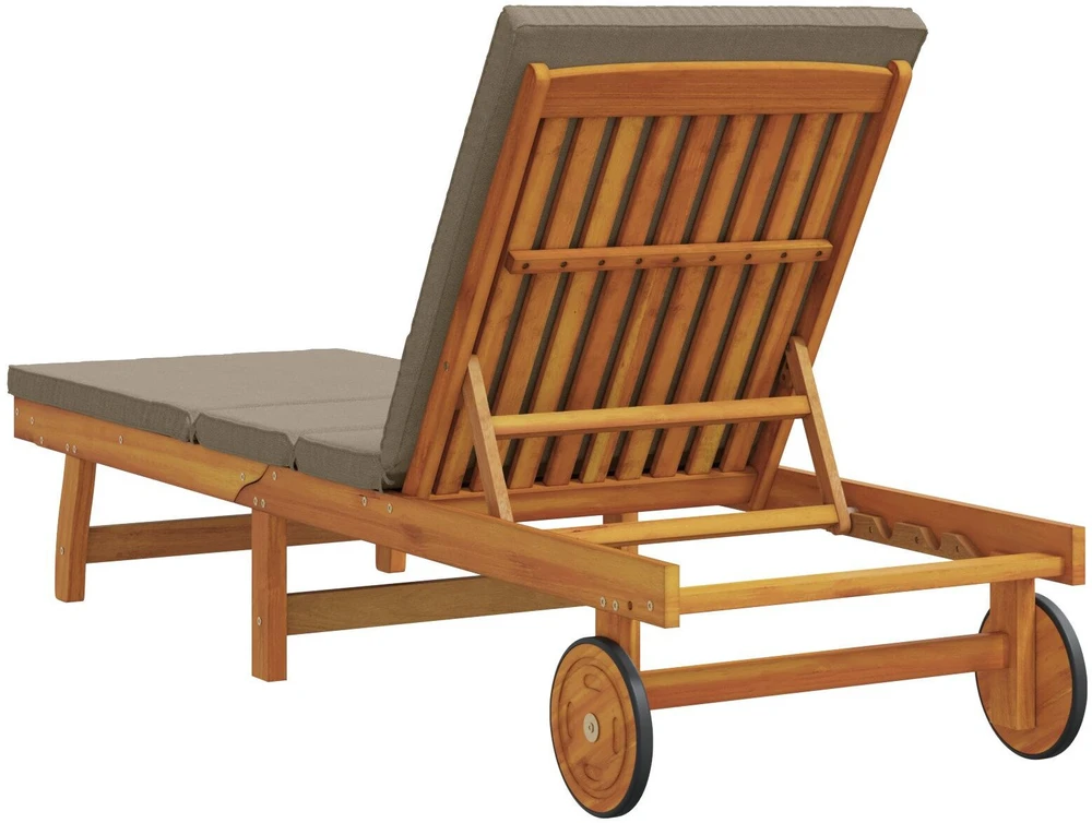 Saulės gultas Ruda 199 x 63 x 85 cm Kietos akacijos mediena