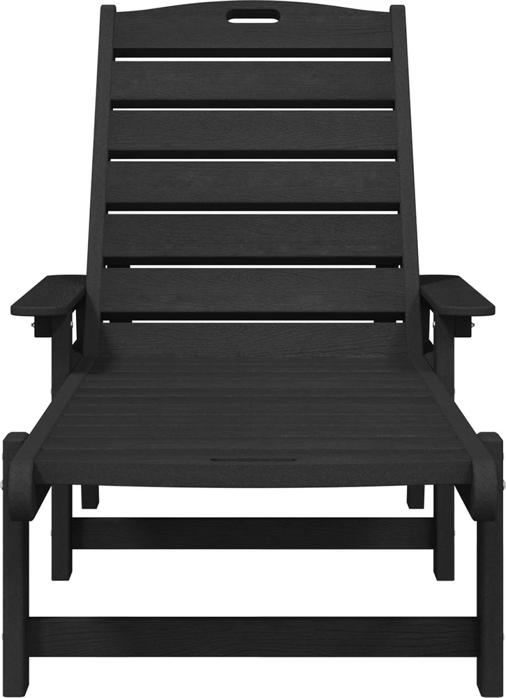 Saulės gultas 2 pcs Juoda 195,5 x 53 x 98,5 cm Polietilenas