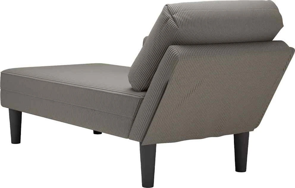 Sofa Chaise Lounge su pagalvės šviesiai pilku velveto audiniu