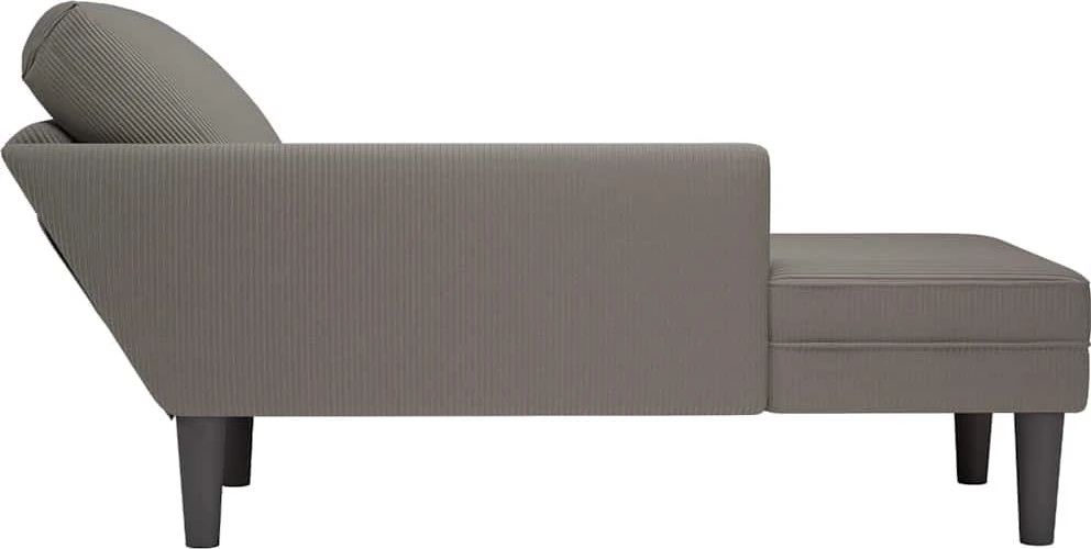 Sofa Chaise Lounge su pagalvės šviesiai pilku velveto audiniu