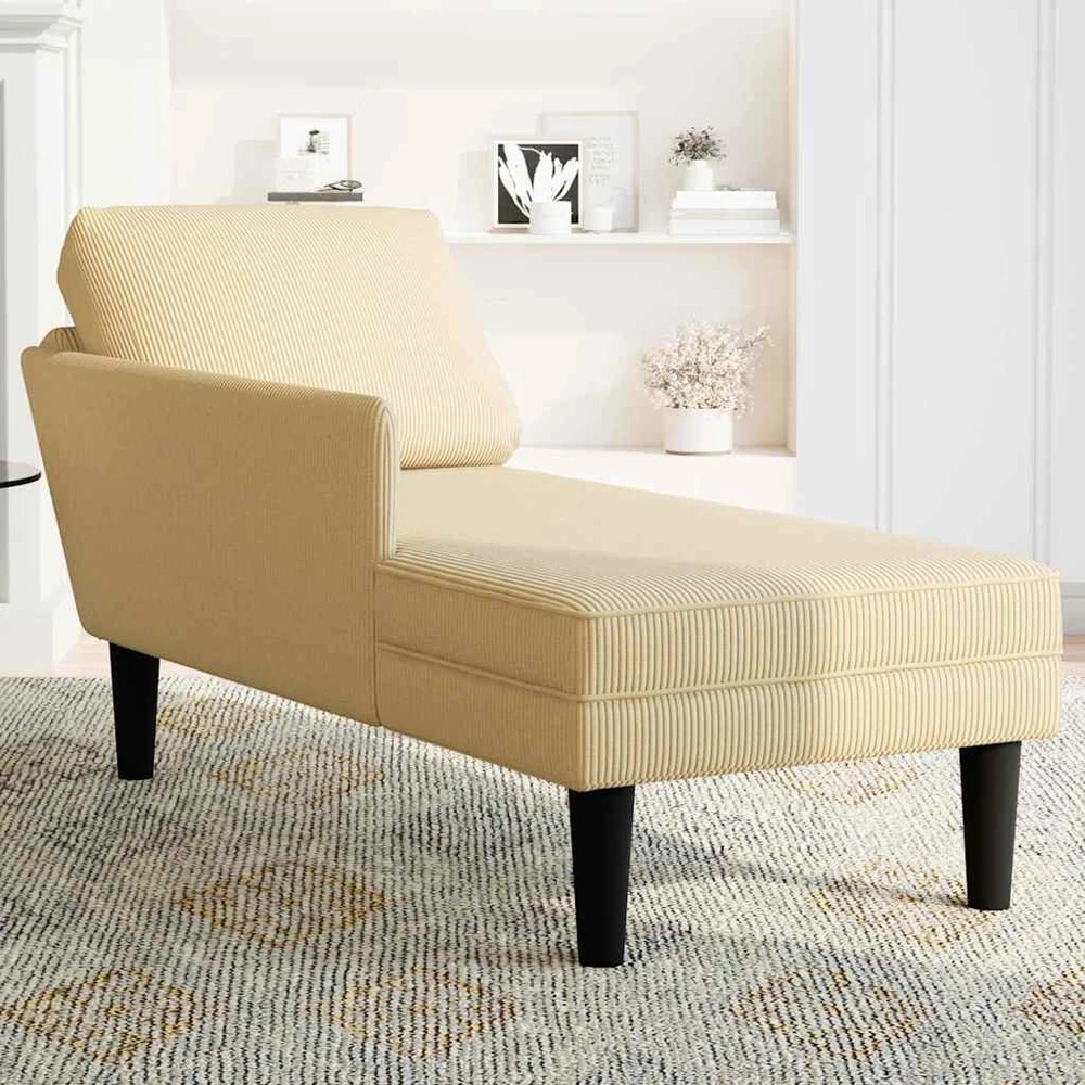 Sofa Chaise Lounge su pagalve pilkai žalia velveto audinys