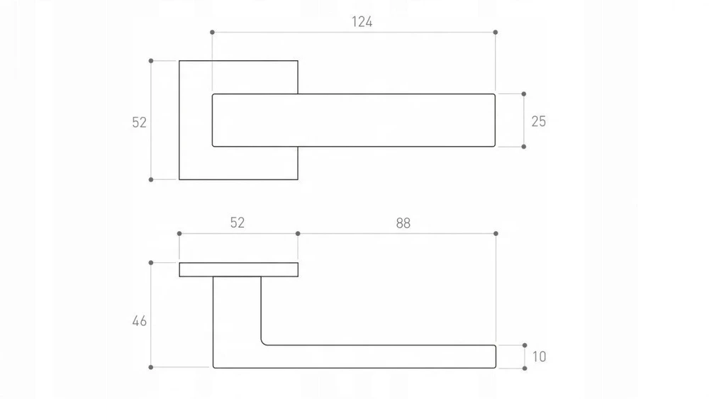 Metal_Bud Durų rankena vidaus Q Slim Matt Nickel CUBE Q SLIM Mat nikel