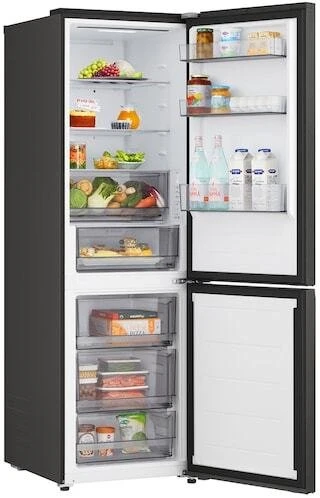 LG Šaldytuvas | GBBSJ1CCEP | Energy efficiency class C | Free standing | Combi | Height 186 cm | Šaldytuvas net capacity 220 L | Šaldiklis net capacity 113 L | Ekranas | 34 dB | Juodas