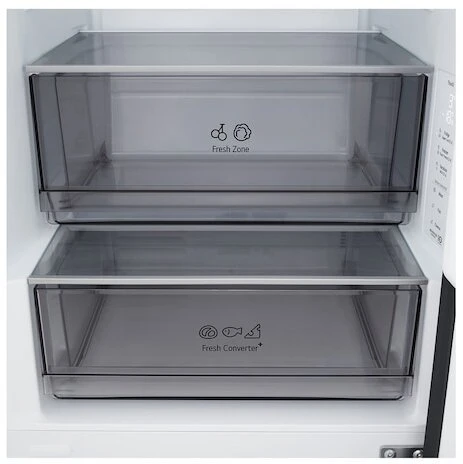 LG Šaldytuvas | GBBSJ1CCEP | Energy efficiency class C | Free standing | Combi | Height 186 cm | Šaldytuvas net capacity 220 L | Šaldiklis net capacity 113 L | Ekranas | 34 dB | Juodas