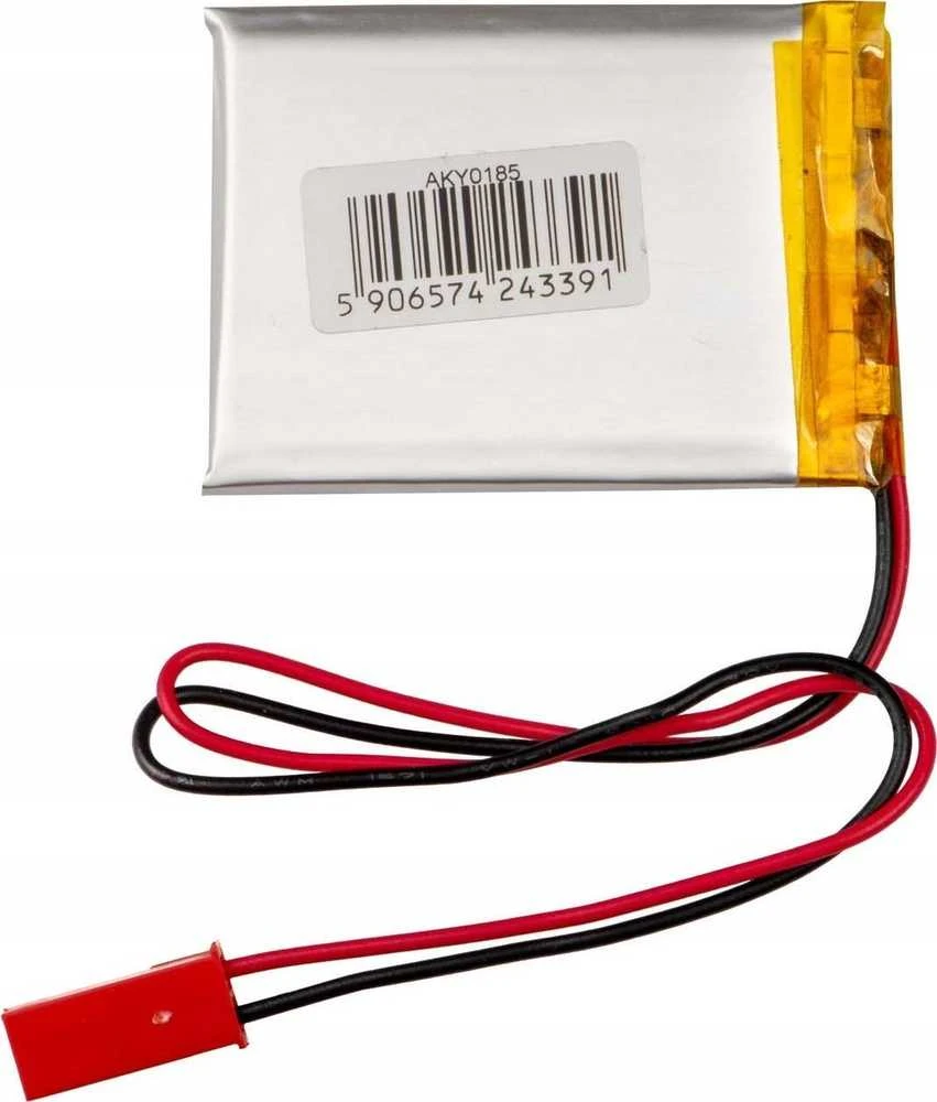 Ličio polimerų akumuliatorius Akyga AKY0185 LP503040 Li-Po 3.7V | 550mAh PCM JST 2.54 2 kontaktų jungtis 150mm