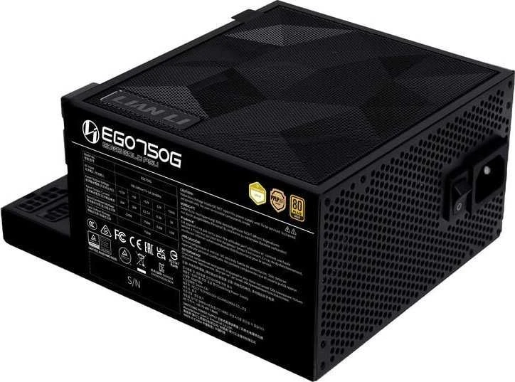Lian Li EDGE EG750 80 PLUS Gold PSU, PCIe 5.1, ATX 3.1 – 750 Watt, juodos spalvos