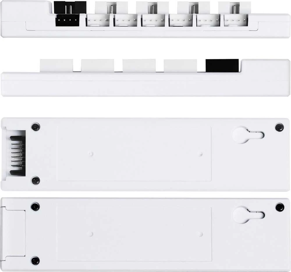 Lian Li EDGE HUB, 4x USB, 6x PWM – baltos spalvos