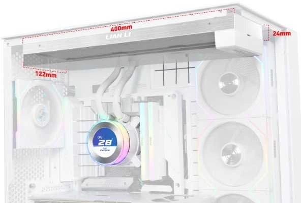 „Lian Li HYDROSHIFT II LCD-C 360“ be ventiliatoriaus ARGB AIO vandens aušinimas – kibiras