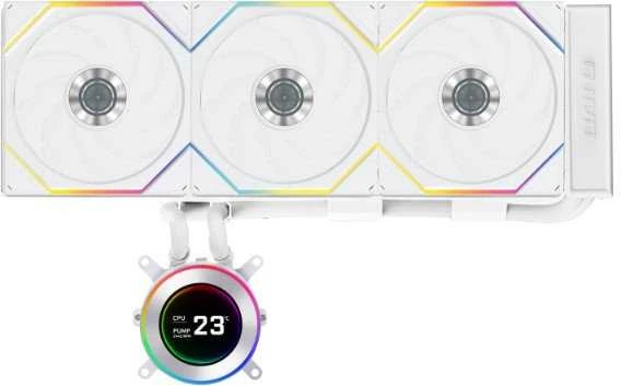 Lian Li HYDROSHIFT II 360 baltas radiatorius su LCD ekranu
