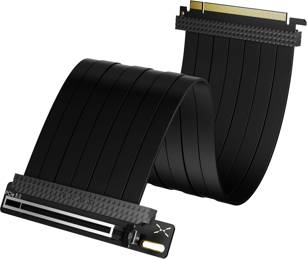 Vaizdo plokštė TRYX STRING PCIe 5.0 x16 Riser cabel, 300mm – Juodas