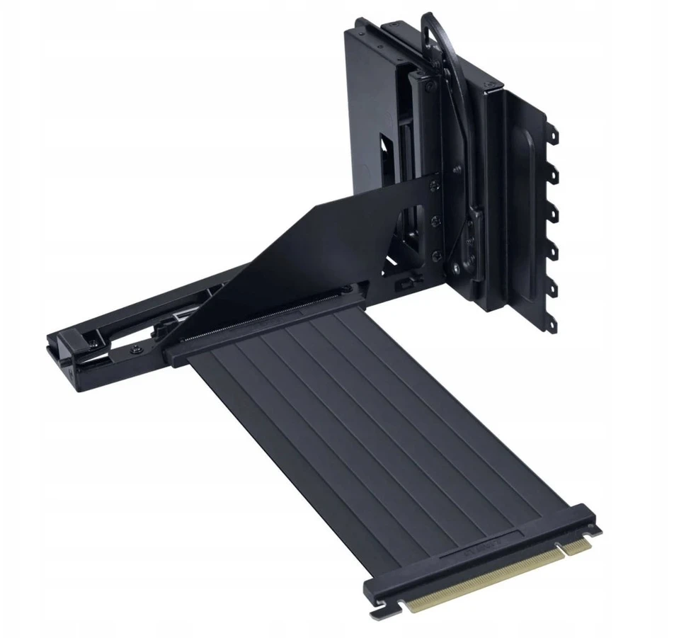 „Lian Li“ vertikalus vaizdo plokštės tvirtinimo komplektas VG4-5-V4 su PCIe 5.0 jungties kabeliu – Juodas