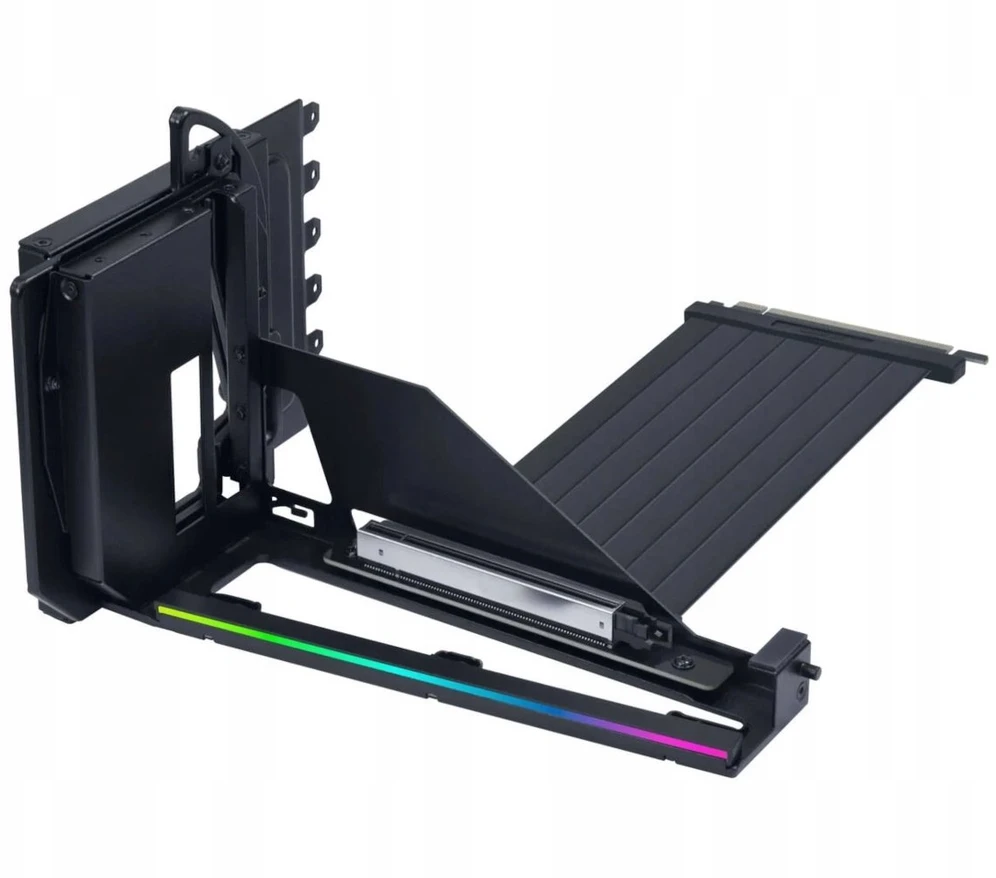 „Lian Li“ vertikalus vaizdo plokštės tvirtinimo komplektas VG4-5-V4 su PCIe 5.0 jungties kabeliu – Juodas
