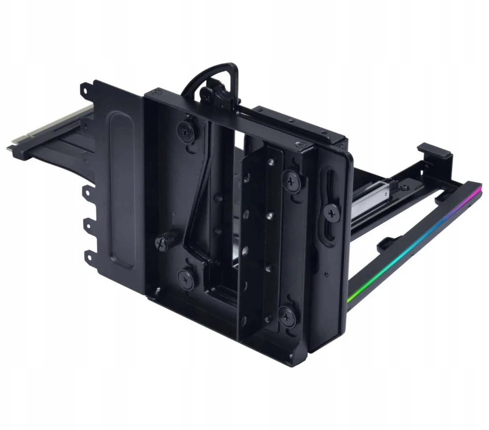 „Lian Li“ vertikalus vaizdo plokštės tvirtinimo komplektas VG4-5-V4 su PCIe 5.0 jungties kabeliu – Juodas