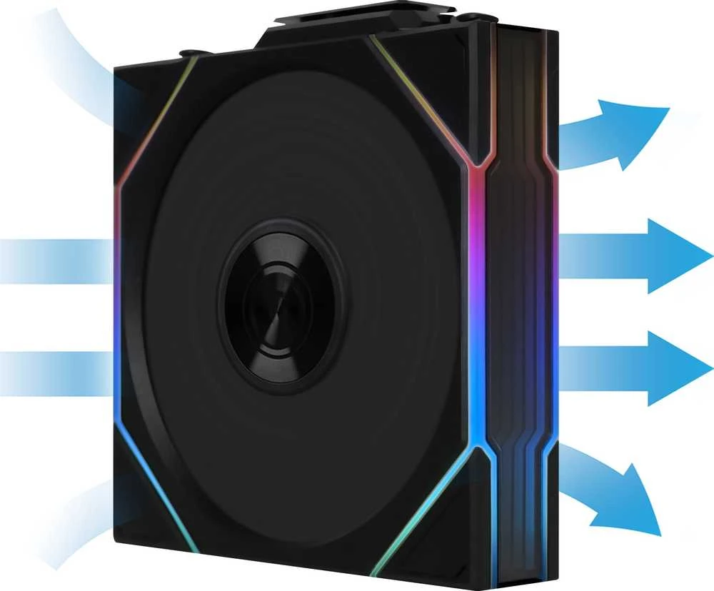 Lian Li UNI FAN TL Wireless korpuso ventiliatorius, ARGB, PWM – 120 mm, juodos spalvos