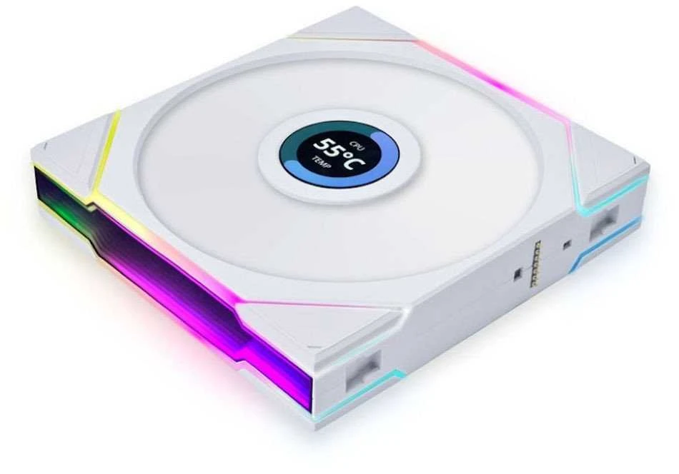 Lian Li 140mm ventiliatorius su LCD ekranu