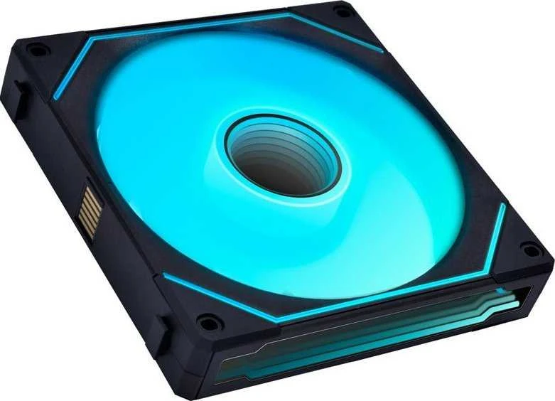 Lian Li UNI FAN 140 mm su melsvu LED apšvietimu
