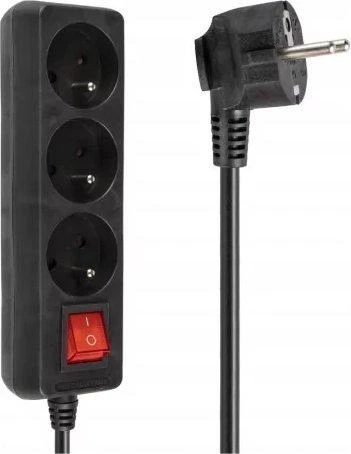 Galios juosta Libox 3 lizdai 5 m juodos (LB0081B-5)