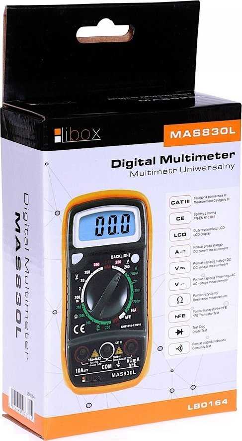 Libox Multimetras MAS830L LIBOX LB0164