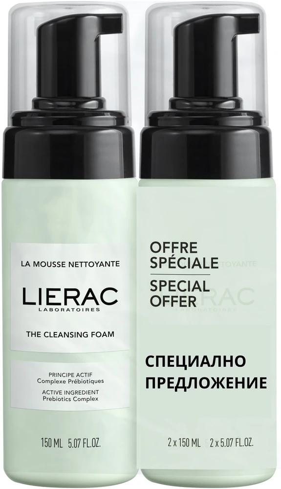 Rinkinys „Duo Lierac Lierac Probiotic Complex“ valomosios valomosios putos, 150 ml