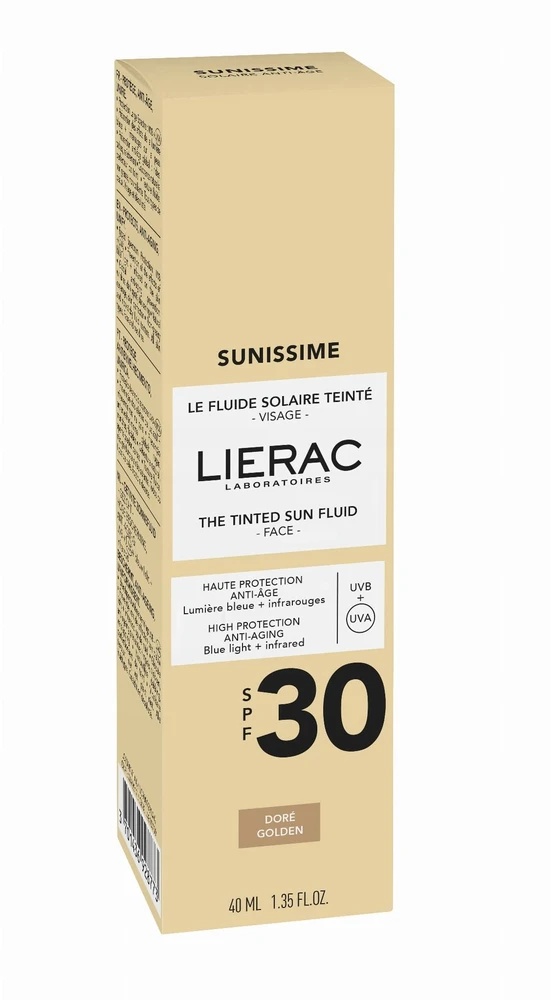 Lierac Paris Lierac Sunissime The Tinted Velvety Sun Fluid SPF 30 apsauginis fluidas deginimuisi, 40 ml