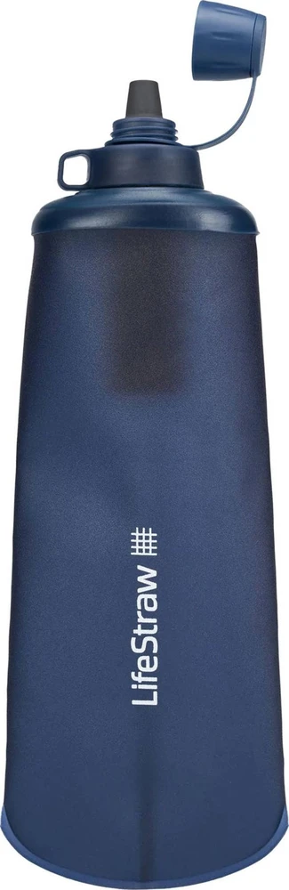 Gertuvė Life Straw Buteliukas su filtrem peak squeeze 1l-mountain mėlynas