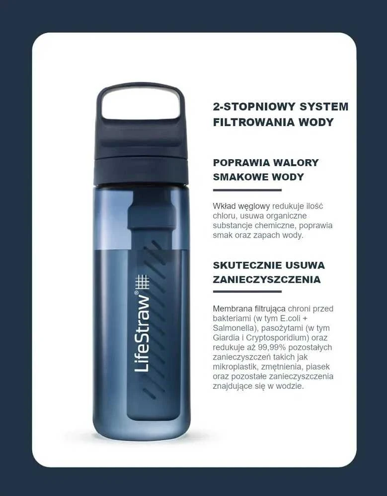 Gertuvė Life Straw „LifeStraw GO“ serijos 650 ml merlot