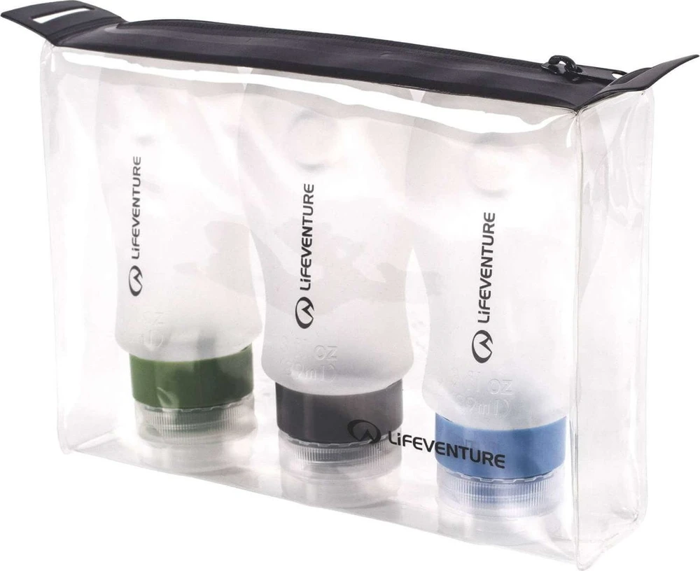 Kelioninis rinkinys Lifeventure Silicone Flight Bottle Set