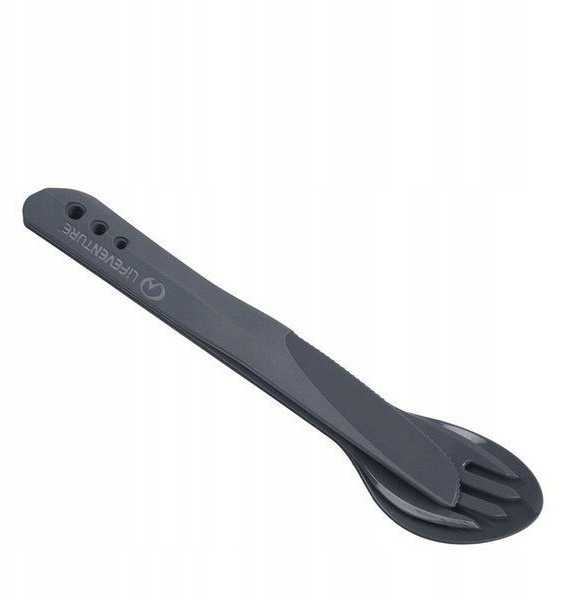 Kelioninių įrankių komplektas Lifeventure Ellipse Camping Cutlery - Pilka